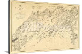 1870 Casco Bay Chart Maine Maine United States