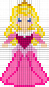 Sleeping Beauty Aurora Kandi Pattern Perler Bead Disney Perler Bead Patterns Perler Beads