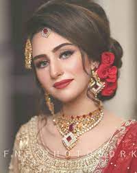 Latest Pakistani Hairstyle For Barat Function Muslim Bridal Dutch Hairs Latest P Bridal Hairdo Pakistani Bridal Hairstyles Pakistani Bridal Makeup