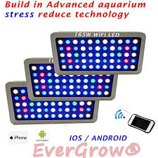 3pks Evergrow Full Spectrum D120 Wifi Led Light For Reef Saltwater Aquarium White Free Hanging Kit One Year Warranty Aquariums Lights