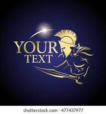 All colors separated by individual layers for a easier edition. Trojan Warrior Logo Vector Design Stock Vector Royalty Free 477437977