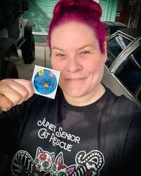 I voted and rocked out my @junesseniorcats shirt! 🗳️🇺🇸🐈‍⬛ 🕯️🌼  #childlesscatlady