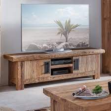 Porta Tv In Teak Riciclato Arredamento Salotto Rustico Idea Di Decorazione Mobili In Legno Rustico