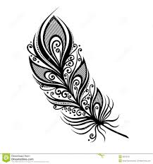 Bird Feather Clipart Black And White Photo About Peerless Decorative Feather Vector Patterned Design Tattoo 36236107 Feather Tattoos Feather Art White Bird Tattoos