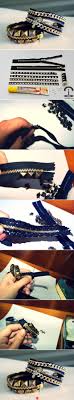 7 Super Diy Bracelets Faciles Et Sympas Artisanat Fermeture A Glissiere Bracelets Bricolage Zipper Jewelry