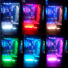 Computer Sata Adapter Rgb Led Strip Light Kit Led Computer Lights Rf Remote Pc Case For Pc Asus Aura Sync Msi Mystic Light Sync Led Strips Aliexpress