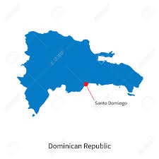 The dominican republic's capital city, santo domingo, is located on its southern coast. Detailed Vector Map Of Dominican Republic And Capital City Santo Domingo Royalty Free Cliparts Vectors And Stock Illustration Image 31047013