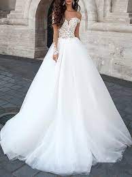 Tutti sono accuratamente selezionati per dare ad ogni sposa il miglior regalo di nozze. Abito Da Sposa Principessa 2021 Abito Da Ballo Scollo A Cuore Maniche Lunghe Backless Pizzo Tulle Abiti Da Sposa Con Strascico Milanoo Com