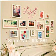 Diy photo frame wall decor. 15pcs Photo Frame Wall Sticker For Wall Art Real Wood Home Decor Diy Wedding Creative Combination Wall Mounted Photo Frame Set Frame China Sticker Blacksticker Art Aliexpress