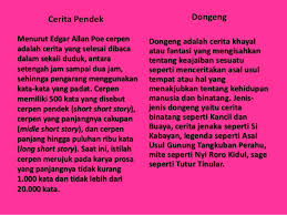 Fatimah adalah seorang anak dari keluarga kuli penambang timah yang miskin. Jenis Tulisan Dan Kerangka Karangan Bahasa Indonesia