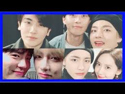 He was smiling and contacting his eyes. Bts S V Snaps Photos With Park Bo Gum Hwarang Cast Yoona And Ha Ji Won Backstage At Concerts Youtube