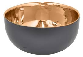Large Gehry Bowl Black Gold Bowl Black Gold Glam House