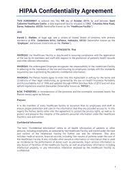 Hipaa Confidentiality Agreement Pdf Templates Jotform