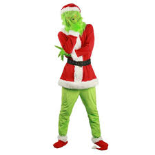RPixc Disfraz de Navidad para hombre, disfraz de Navidad, disfraz de  monstruo verderojo, disfraz de monstruo, cosplay, uniforme único como el  Grinch