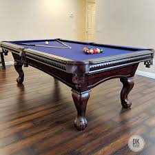 Finished Installing This 8 Foot Cl Bailey Duchess In Lake Elsinore Traditional Mahogany Stain With Purple Cloth Cordovan Mahogany Stain Pool Table Play Pool