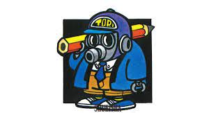 ジャンプコミックス dr スランプ ３巻 著者近影イラスト 1987年4月10日発売 鳥山先生の自画像といえば トリヤマロボ 今や定番となっているこの姿が初めて描かれた 記念すべき１枚だ 自画像 イラスト 面白い画像