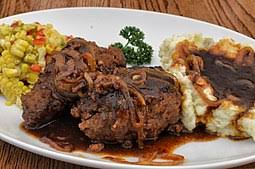 Brown both sides of patties (about 1 minute per side) and then remove from the pan. Salisbury Steak Wikipedia
