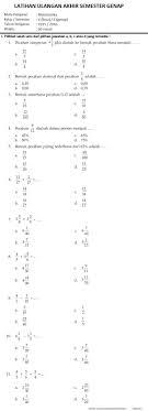 Soal Latihan Uas Genap Matematika Kelas V Gurukatro