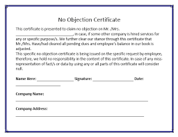 No objection certificate (noc) is a legal document, issued by an organization, institute, or an individual to say that they have no objection to the mentioned details in the document. Noc Format Free Word Templates