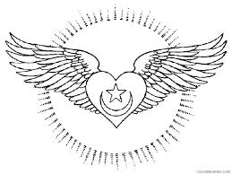Keep your kids busy doing something fun and creative by printing out free coloring pages. Printable Heart With Wings Coloring Pages For Teenagers Coloring4free Coloring4free Com