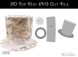 How To Make A Top Hat Out Of Paper Pin Su Cutting File Links And Ideas