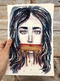 Gender Equality Million Woman March Smash The Patriarchy Social Justice Art Woke Mouth Painting Art Sketches Watercolor Woman