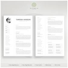 Modern Cv Template With Photo 1 2 Page Resume Etsy Resume Template Professional Resume Template One Page Resume Template