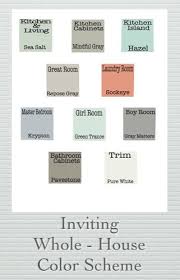 Adjacent rooms should share at least 2 colors. Image Result For Whole House Grey Color Palette House Color Schemes Interior House Color Schemes Whole House Paint