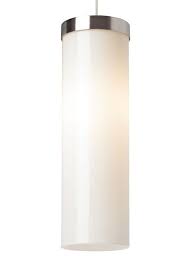 Clean Pure Style With Presence A Long Cylindrical Glass Shade Topped With A Simple Metal Cap Detail Suspended From A Rou Tech Lighting Pendant Lighting Light