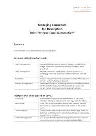 Télécharger Gratuit Management Consultant Job Description