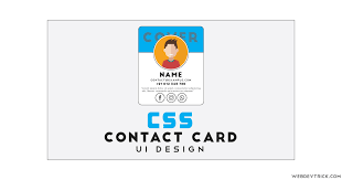 Hi, when you send someone your phone number by contact card does it automatically save your first photo in their phone as your display picture? Css Contact Card Ui Design With Html Profile Card For Website