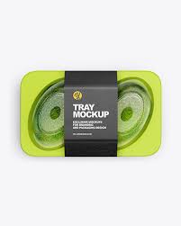 Plastic Tray With Avocado Mockup In Tray Platter Mockups On Yellow Images Object Mockups