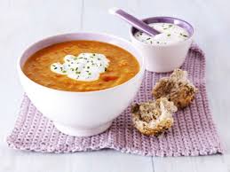 This a very good, quick recipe. Spicy Tomato Soup With Sour Cream And Chive Dip Vegetarian Recipe