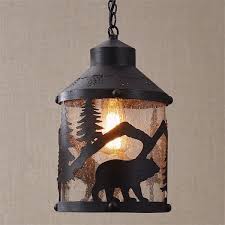 Black Bear Pendant Light For Cabin The Cabin Shack Black Bear Decor Rustic Pendant Lighting Cabin Lighting