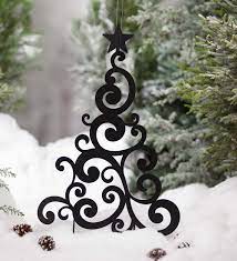 Metal Christmas Tree Stake In Outdoor Holiday Decorations Garden Art Metal Christmas Tree Decorative Garden Stakes