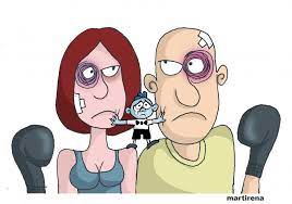 Abusive husband hits wife domestic violence concept cartoon vect. Domestic Violence Cartoon Movement