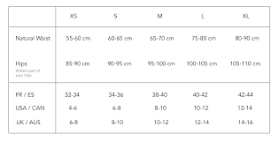 Size Chart The Nude Label Organic Cotton Underwear