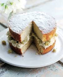 Victoria Sponge With Gooseberry Compote Delicious Magazine Recipe Gooseberry Recipes Gooseberry Compote Recipes