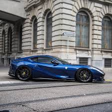 The ferrari 812 superfast really is a feast for the eyes. Swissrichstreets On Instagram Sick Blue 812 Superfast Ferrari Ferrari Car Ferrari Laferrari
