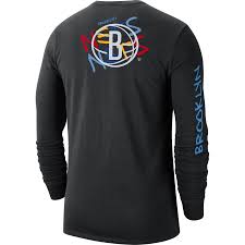 The brooklyn nets are a professional basketball team based in the new york city borough of brooklyn. Nike Nba Brooklyn Nets Courtside City Edition Long Sleeve Tee For 35 00 Kicksmaniac Com