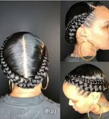 You'll need two long braids (or two. 47 Amazing Halo Braid Hairstyles Ponytails For Black Hair To Copy In 2019 Two Braid Hairstyles Natural Hair Styles Cornrow Hairstyles