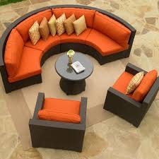 North Cape Melrose Wicker Patio Sectional Set Patio Furnishings Patio Furniture Layout Outdoor Wicker Furniture