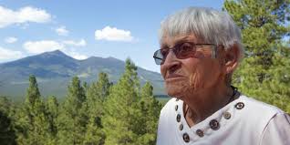 Carolyn Shoemaker at her Flagstaff home