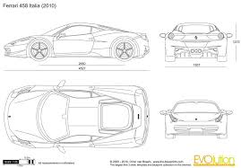 Ferrari Blueprints In 2020 Car Drawings Ferrari 458 Ferrari