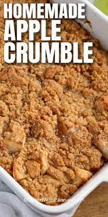 This Easy Recipe For Apple Crumble Brings Fresh Crisp Apples To The Table In Under An Hour In 2020 Apple Crumble Recipe Apple Crumble Recipe Easy Apple Recipes