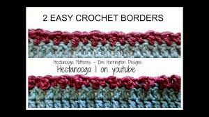 2 Super Simple Crochet Borders Alternate Double Crochet Border And Tri Crochet Borders Crochet Border Patterns Crochet Edging