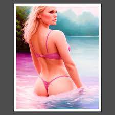 8x10 Art Print Anna Paquin A Painting Of A Woman In A Bikini In The Water  D12777 | eBay
