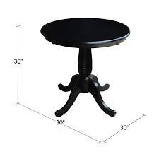 Maybe you would like to learn more about one of these? International Concepts 30 Inch Tall 30 Inch Round Top Black Pedestal Dining Table K46 30rt Bellacor