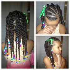 Secure a high ponytail, divide the hair into two parts, create a big twist, then. 30 Attractive Little Girl Hairstyles With Beads Hairstylecamp