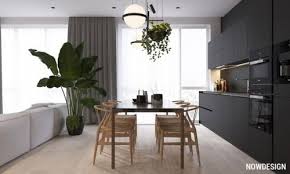 Minimalist Interior Design Using White Wood And Black With Green Plant Accents 2 G Contemporary Kitchen Design Minimalist Interior Design Minimalist Interior